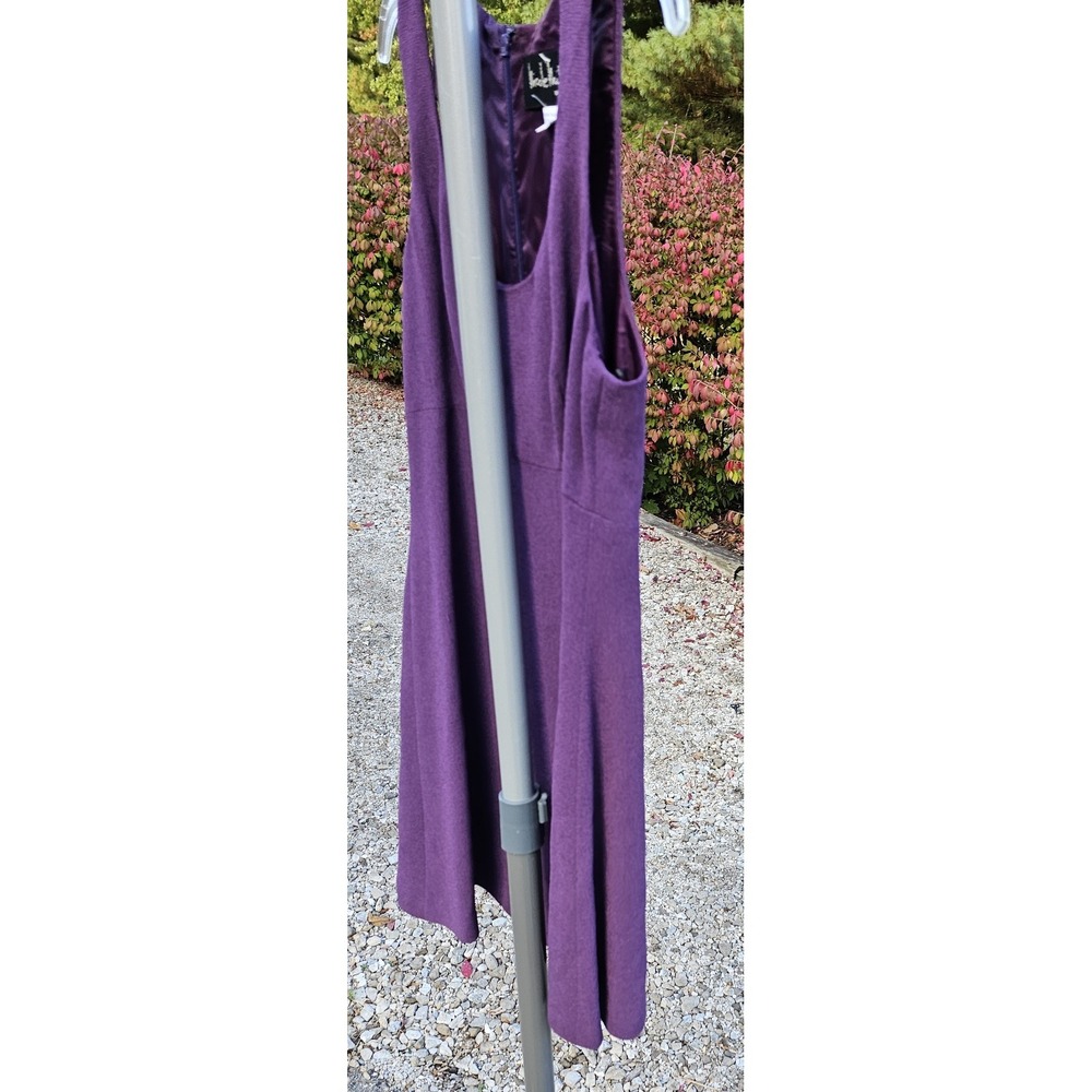 Nicole Miller Dress Solid Plum‎  Sleeveless Lined A-Line Size 6 - Picture 4 of 6